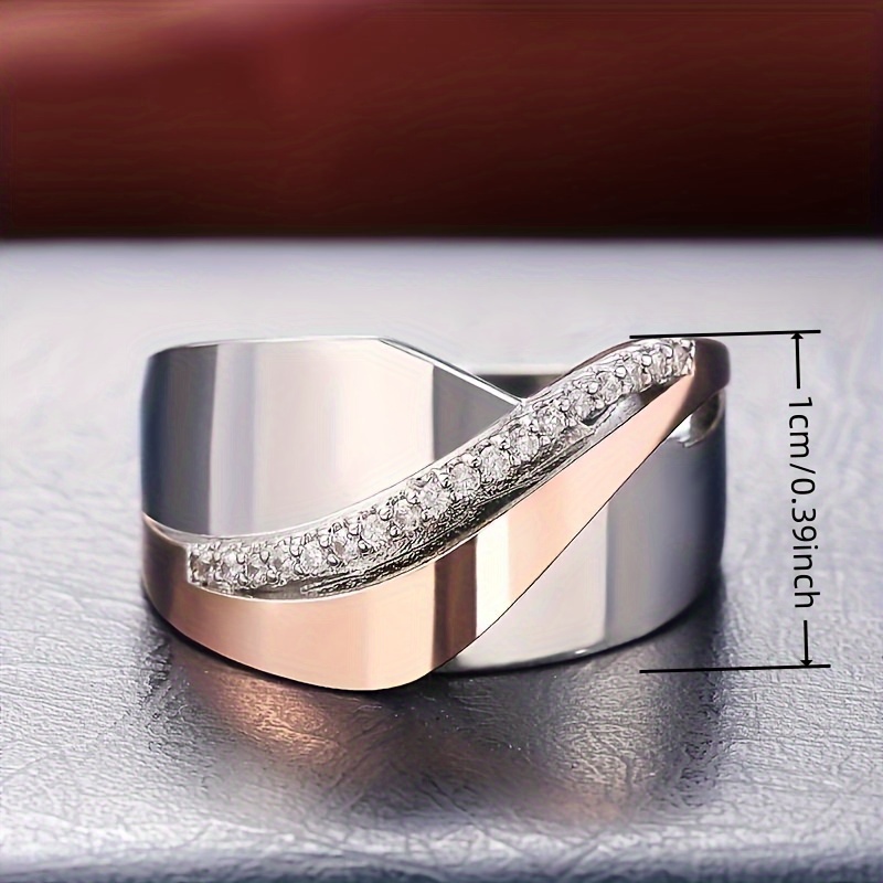 Vintage Style Cross Ring with CZ, Versatile Daily Jewelry for Women
